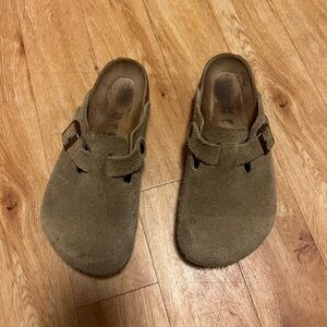 Birkenstock Suede Boston Clogs